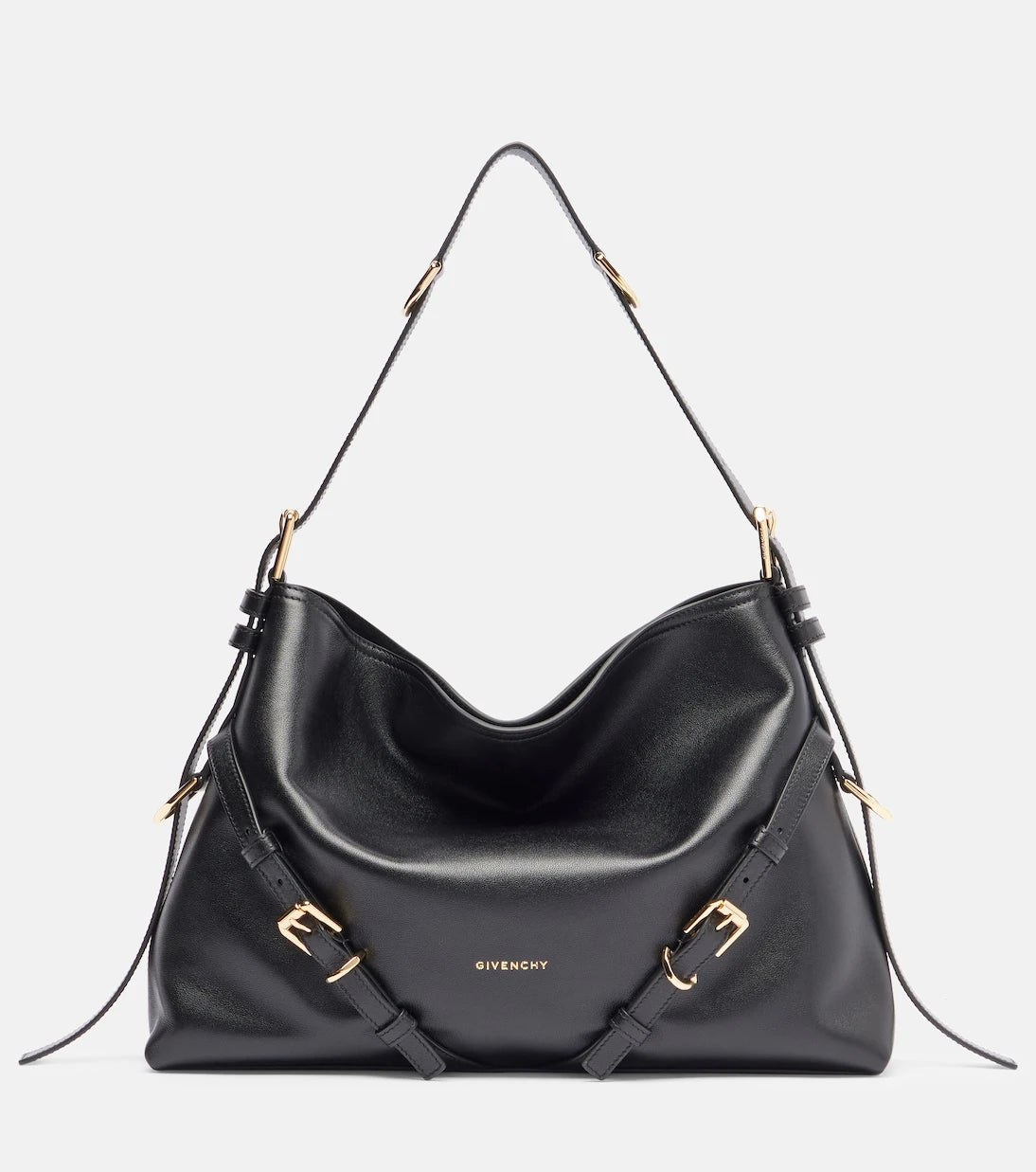 Givenchy - حقيبة كتف Voyou متوسطة من الجلد