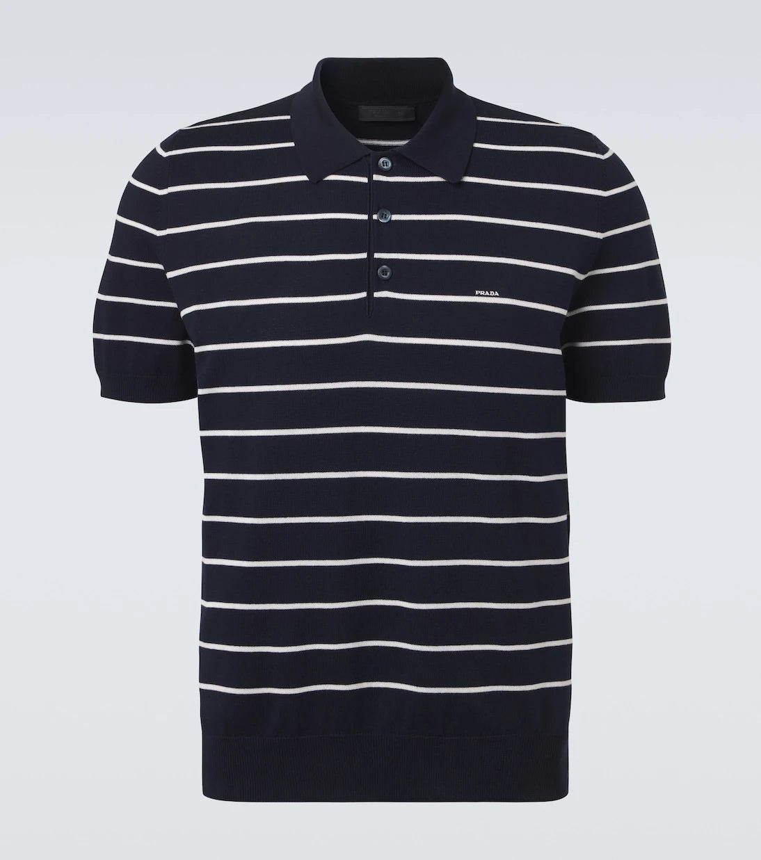 Prada - Striped cotton polo shirt
