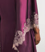 TORLOWEI Purple Silk Lace Tokoni Kaftan