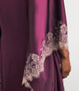 TORLOWEI Purple Silk Lace Tokoni Kaftan