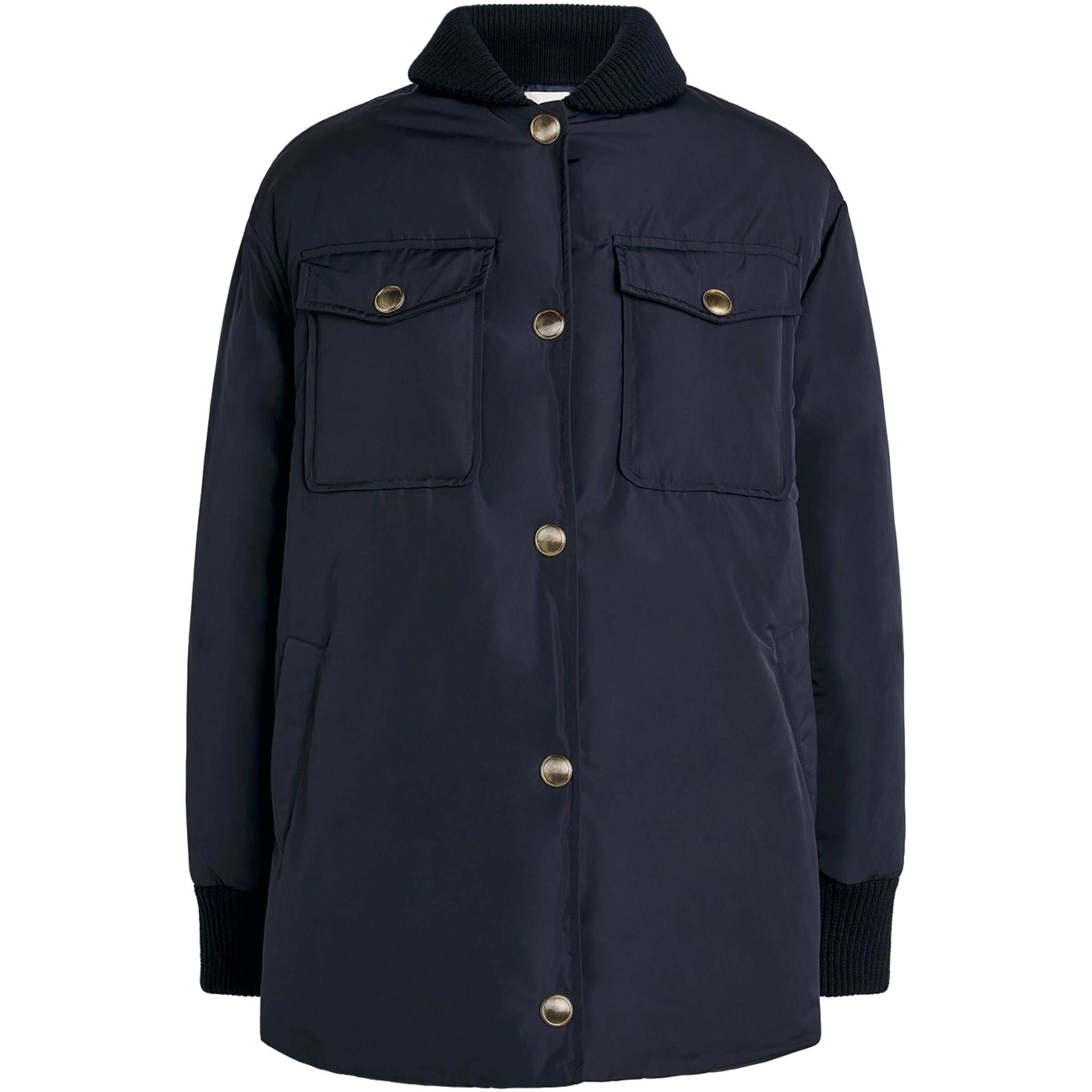 Blue Quilted Padded Jacket