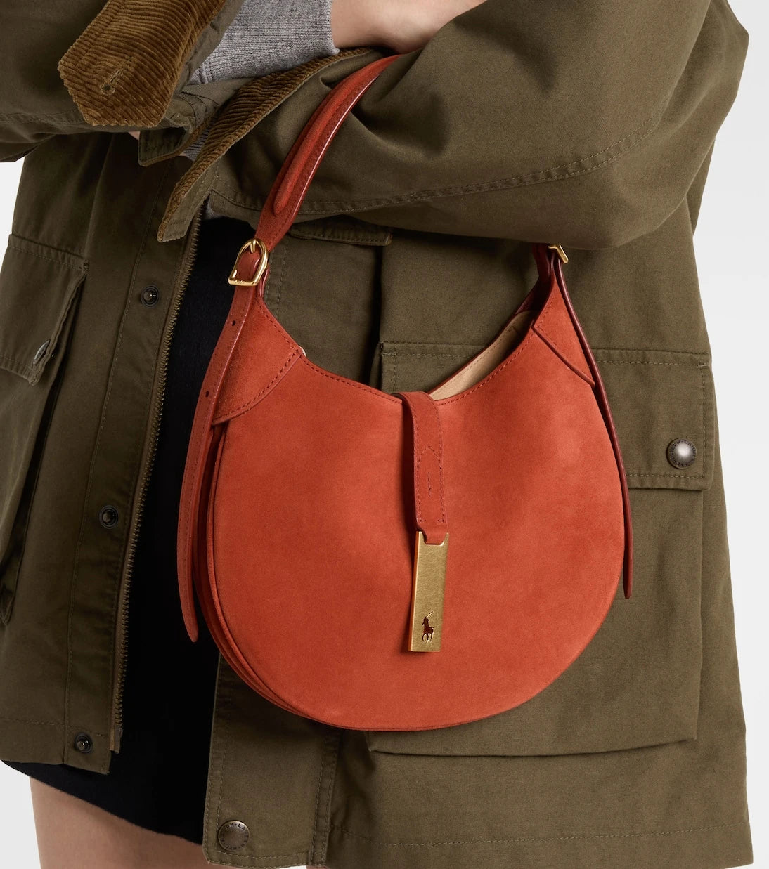 Polo Ralph Lauren - Polo Id Medium suede tote bag