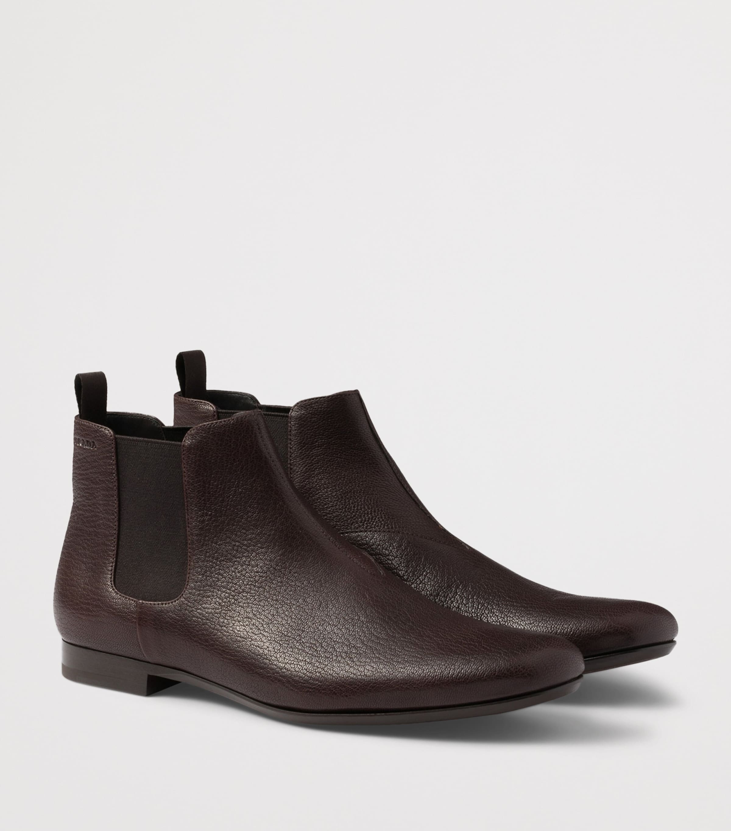 Prada Leather Chelsea Boots