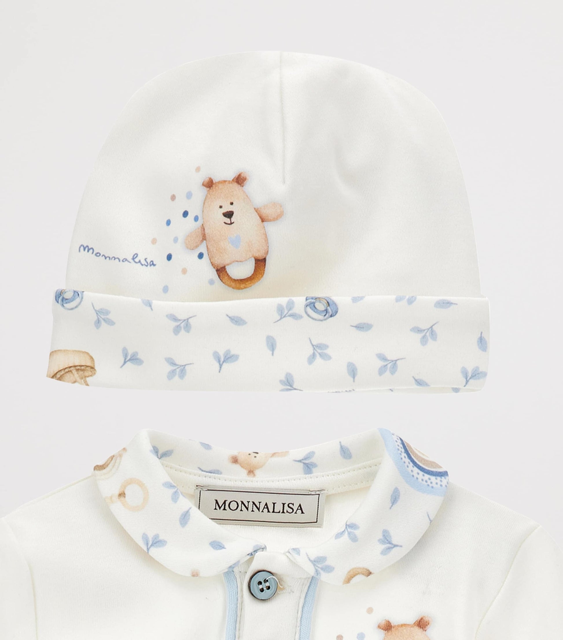 Rainbow Bear Top, Trousers and Hat Set (1-9 Months)