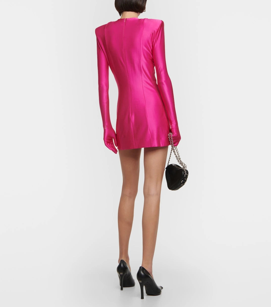 Vetements - Diva gloves jersey minidress