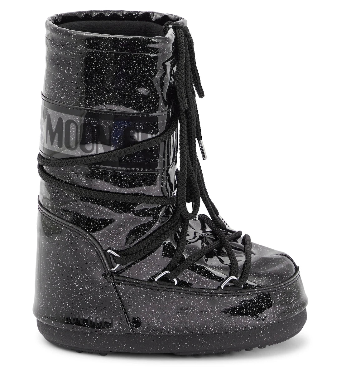 Moon Boot Kids - جزمة ثلج Icon Glitter مطاطية