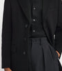 Emporio Armani Black Beaver Cashmere Overcoat
