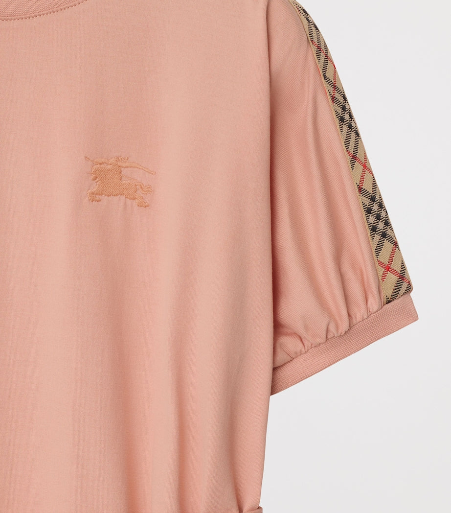 Burberry Kids Pink Check-Trim EKD Dress (3-12 Years)