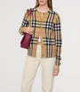 Beige Cashmere-Wool Check Cardigan
