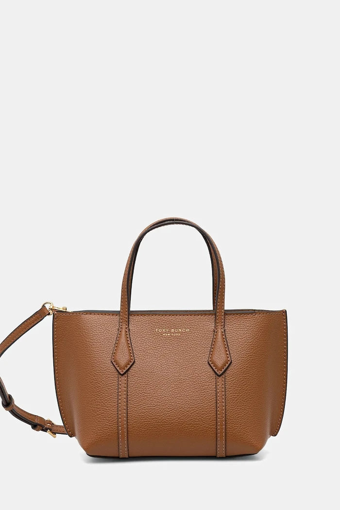 Кожена чанта Tory Burch Perry Mini Tote