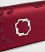 Malone Souliers Red Satin Embellished Vivien Clutch Bag