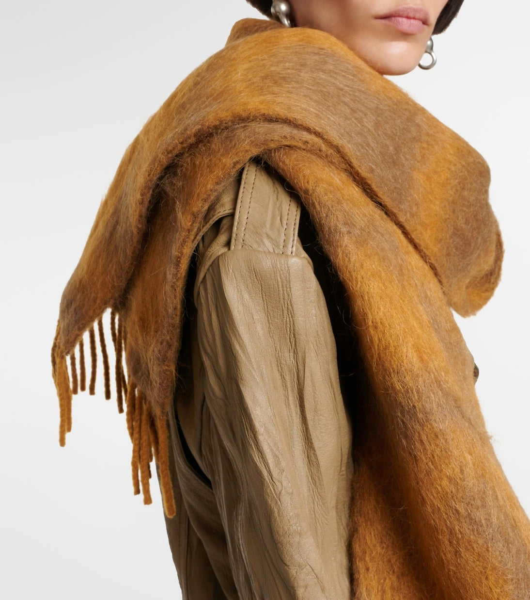 Acne Studios - وشاح بشعار من مزيج الصوف