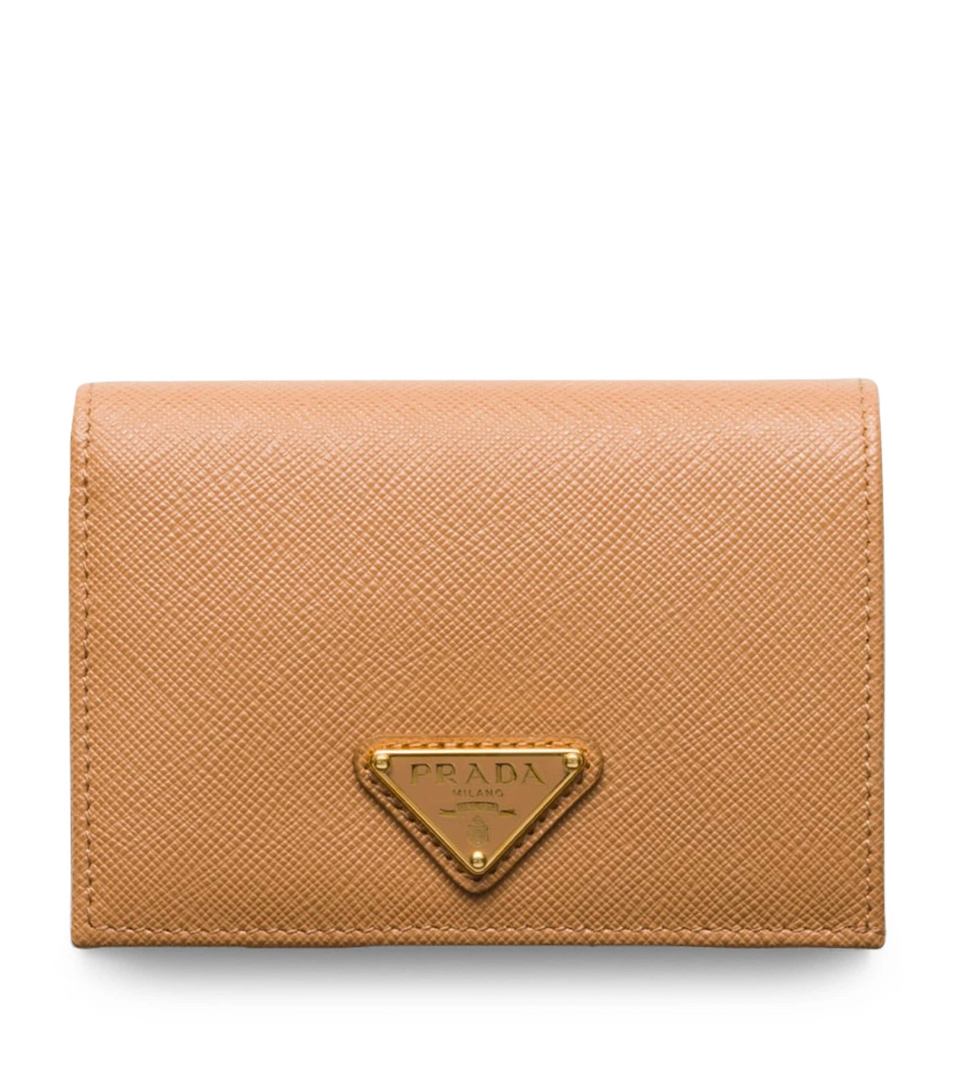 Neutral Small Saffiano Leather Wallet