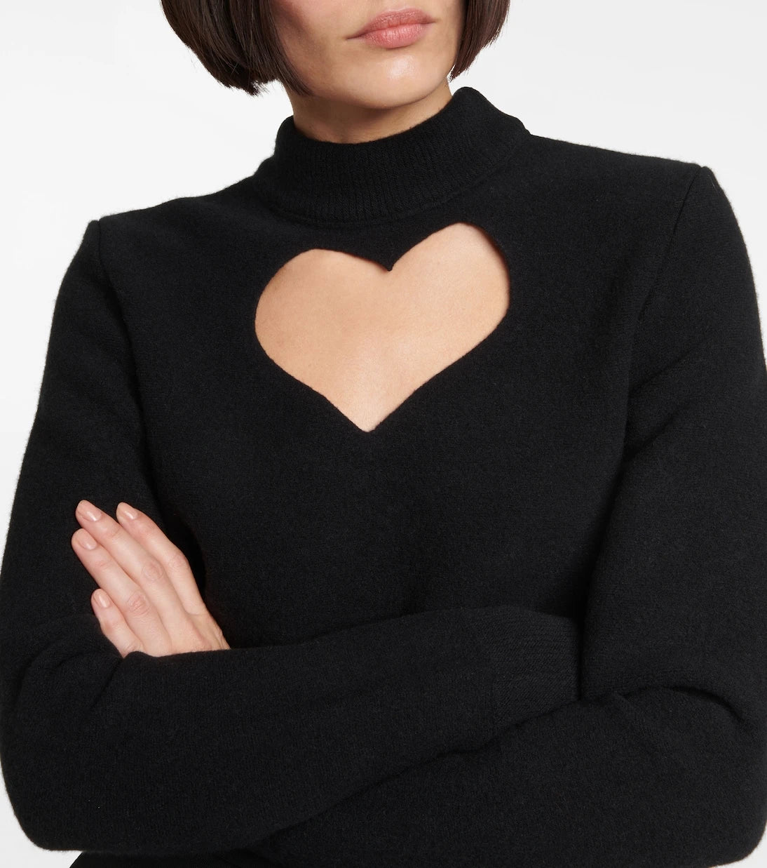 Alaïa - Keyhole virgin wool cropped sweater