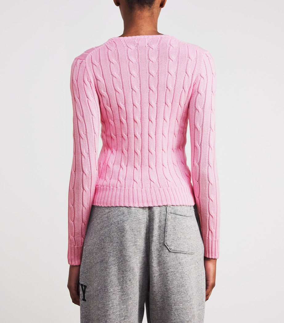 Polo Ralph Lauren Pink Julianna Cable Knit Sweater