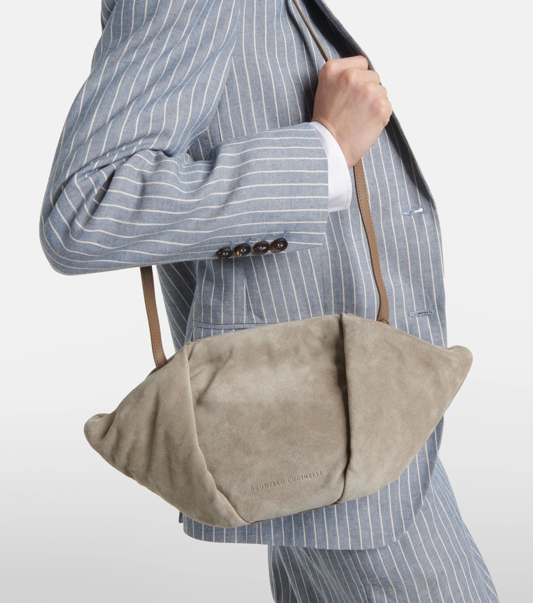 Brunello Cucinelli - Fold-Over Small suede clutch