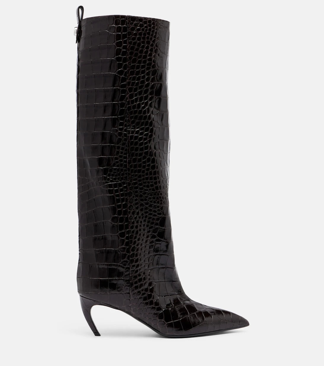 The Attico - Lea croc-effect leather knee-high boots