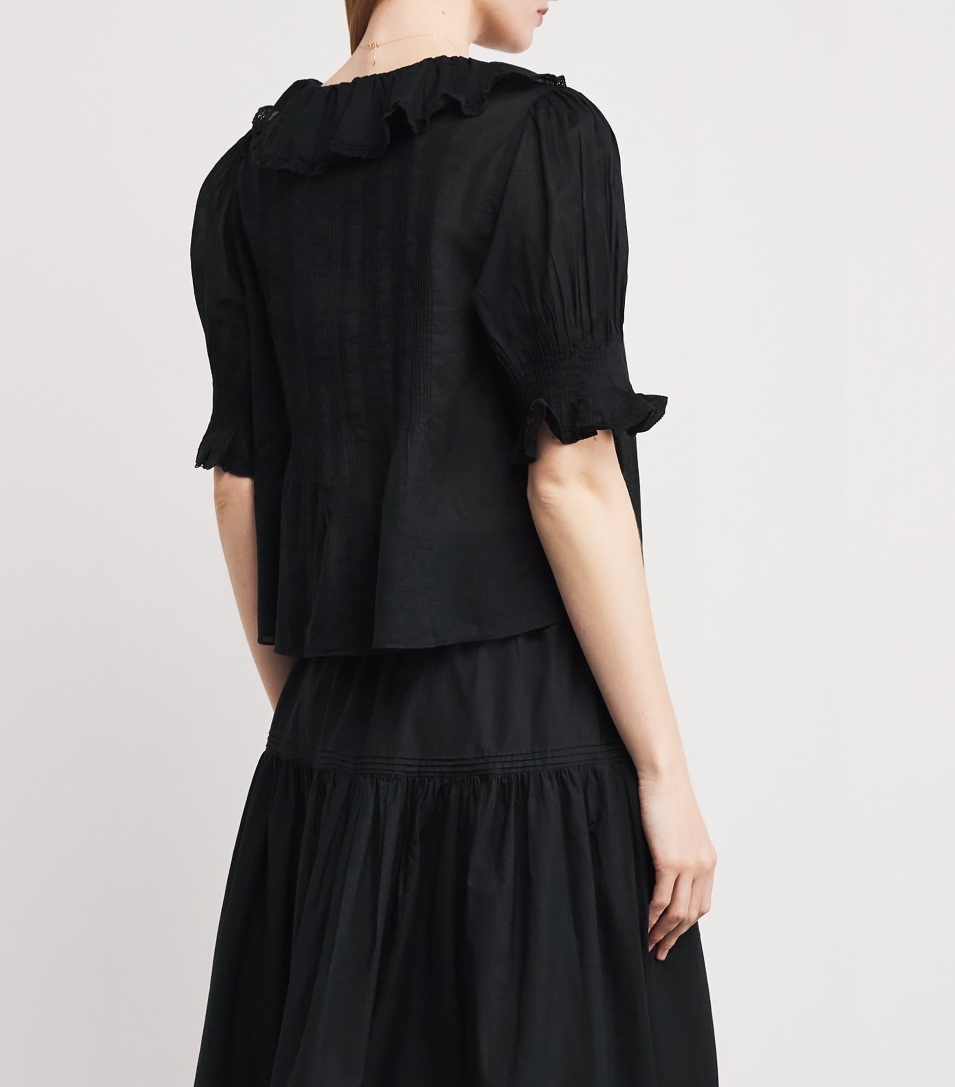 DÔEN Black Organic Cotton Henri Blouse