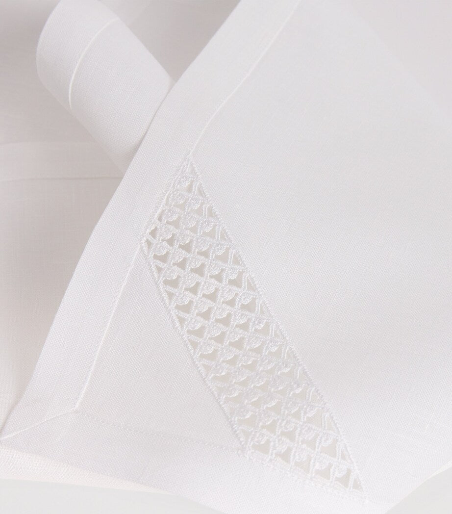 Dea Linen Embroidered Liri Napkin (45cm x 45cm)