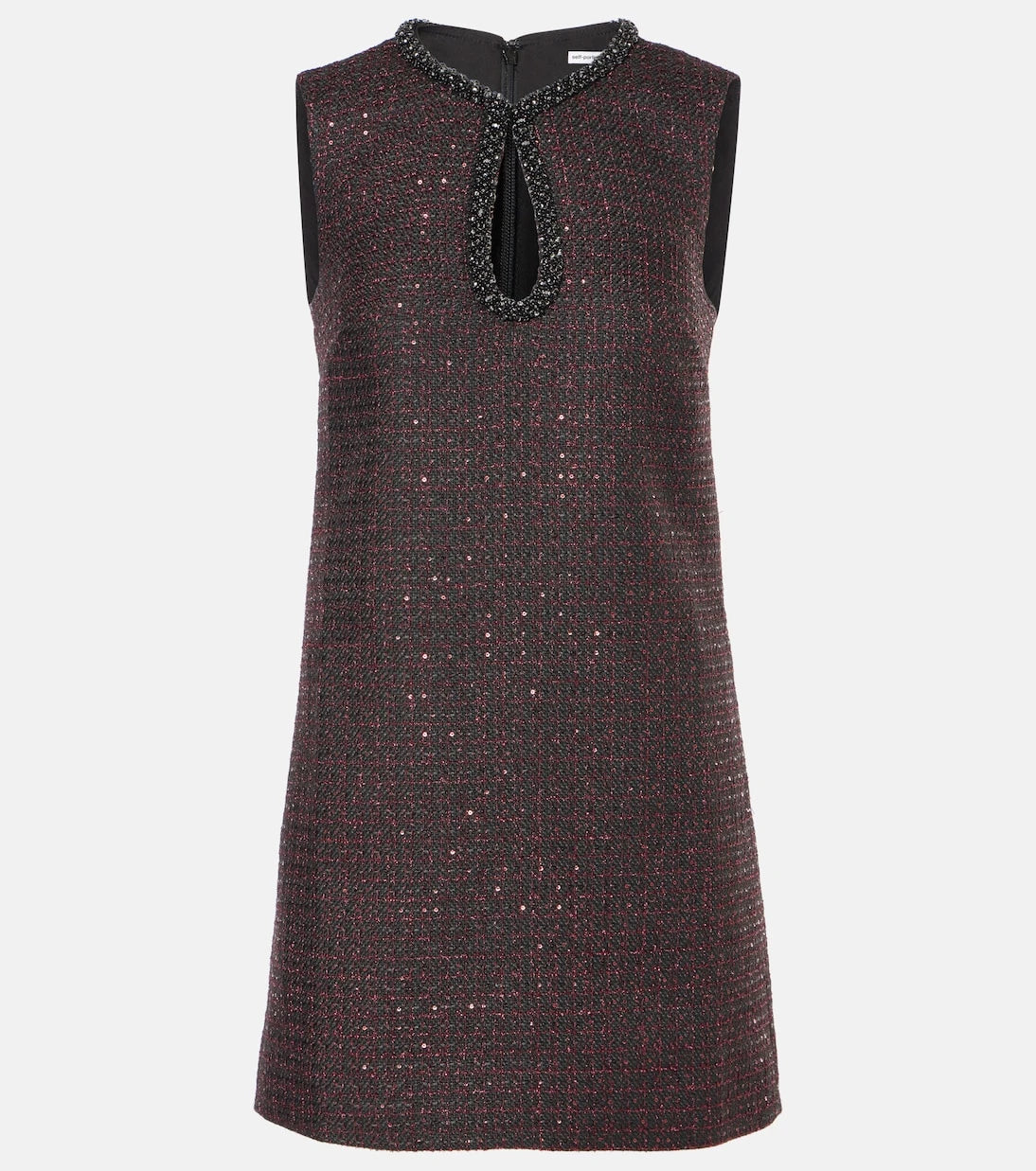 Self-Portrait - Sequined tweed minidress