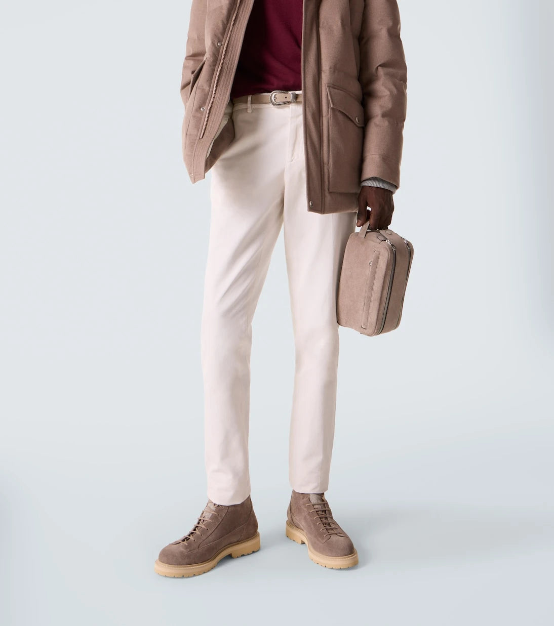Brunello Cucinelli - Suede toiletry bag