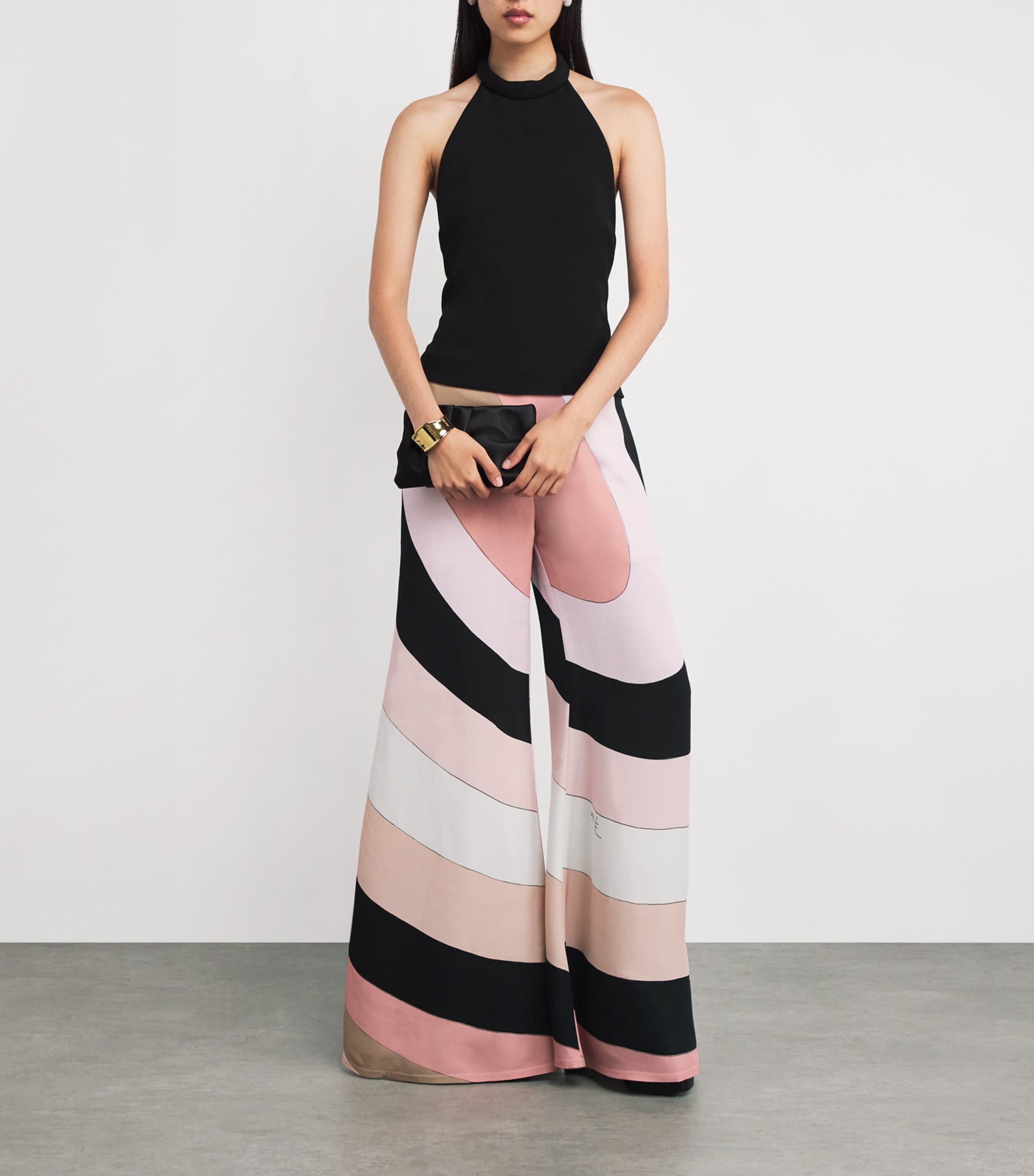 PUCCI Multi Iride Print Halterneck Jumpsuit