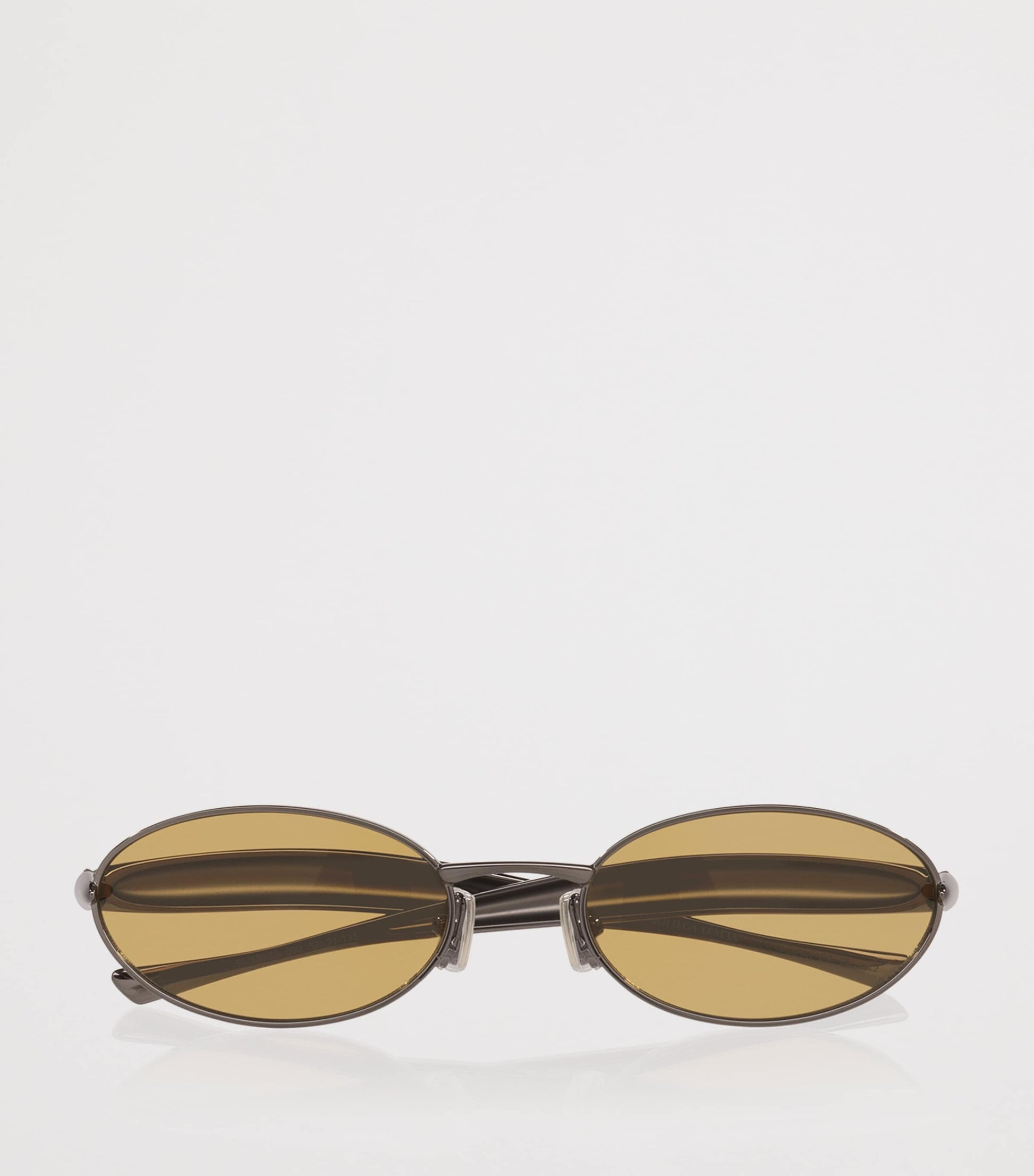 Bottega Veneta Silver Oval Sardine Sunglasses