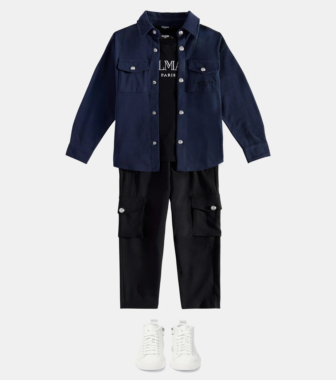 Balmain Kids - قميص قطن