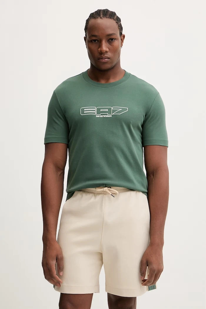 Памучна тениска EA7 Emporio Armani