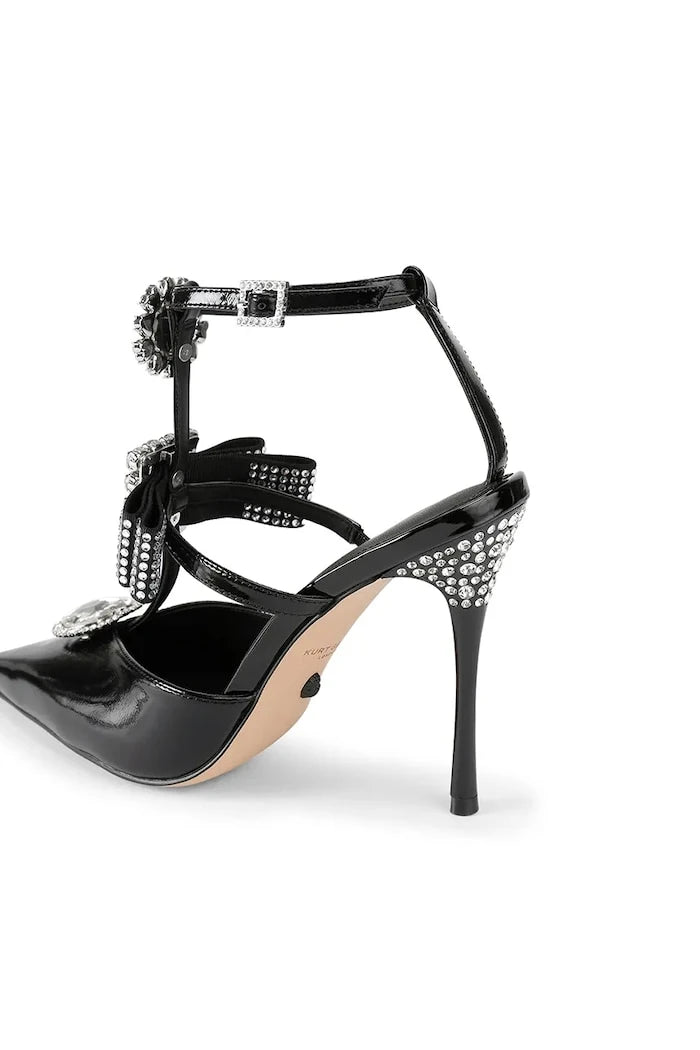 Kurt Geiger London Bow Point Gladiator Court İnce Topuklu Deri Ayakkabılar