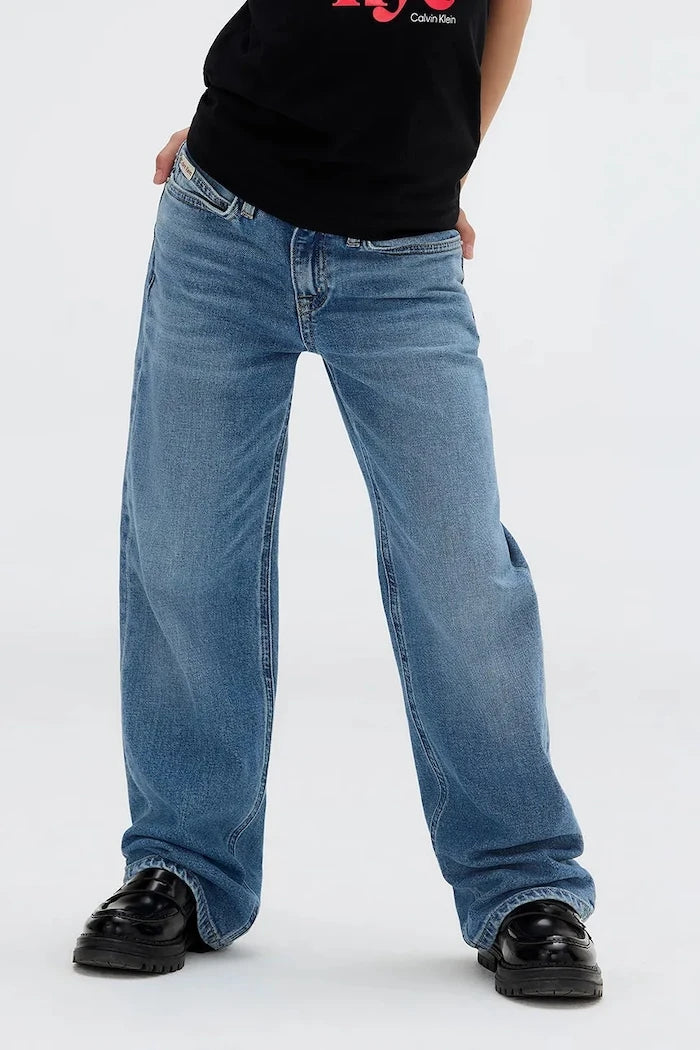 Детски дънки Calvin Klein Jeans HR WIDE LEG
