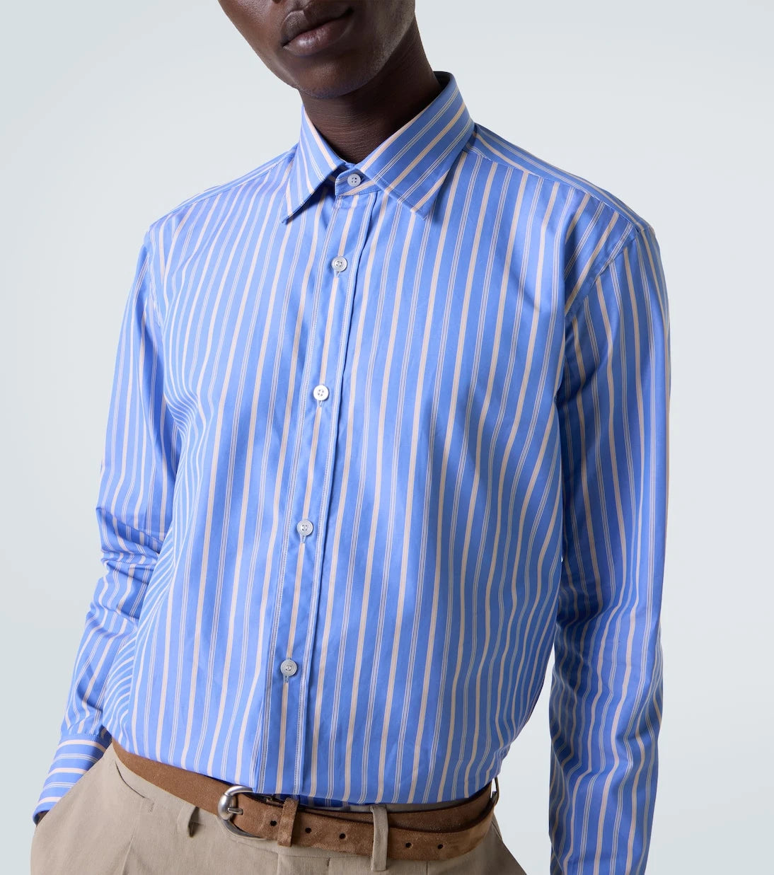 Charvet - Striped cotton poplin shirt