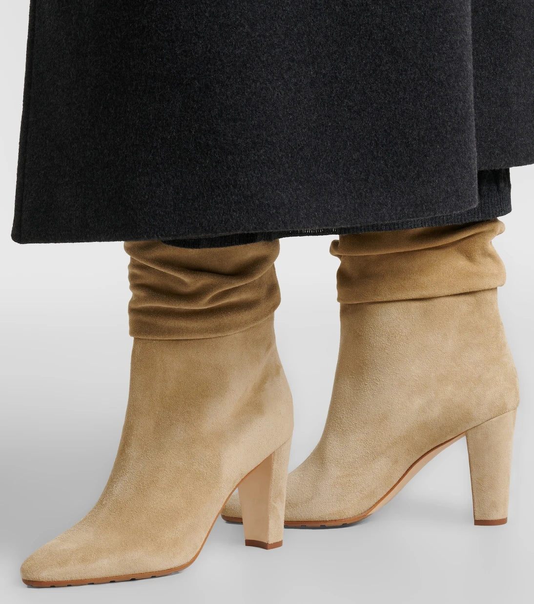 Manolo Blahnik - Calasso 90 draped suede ankle boots
