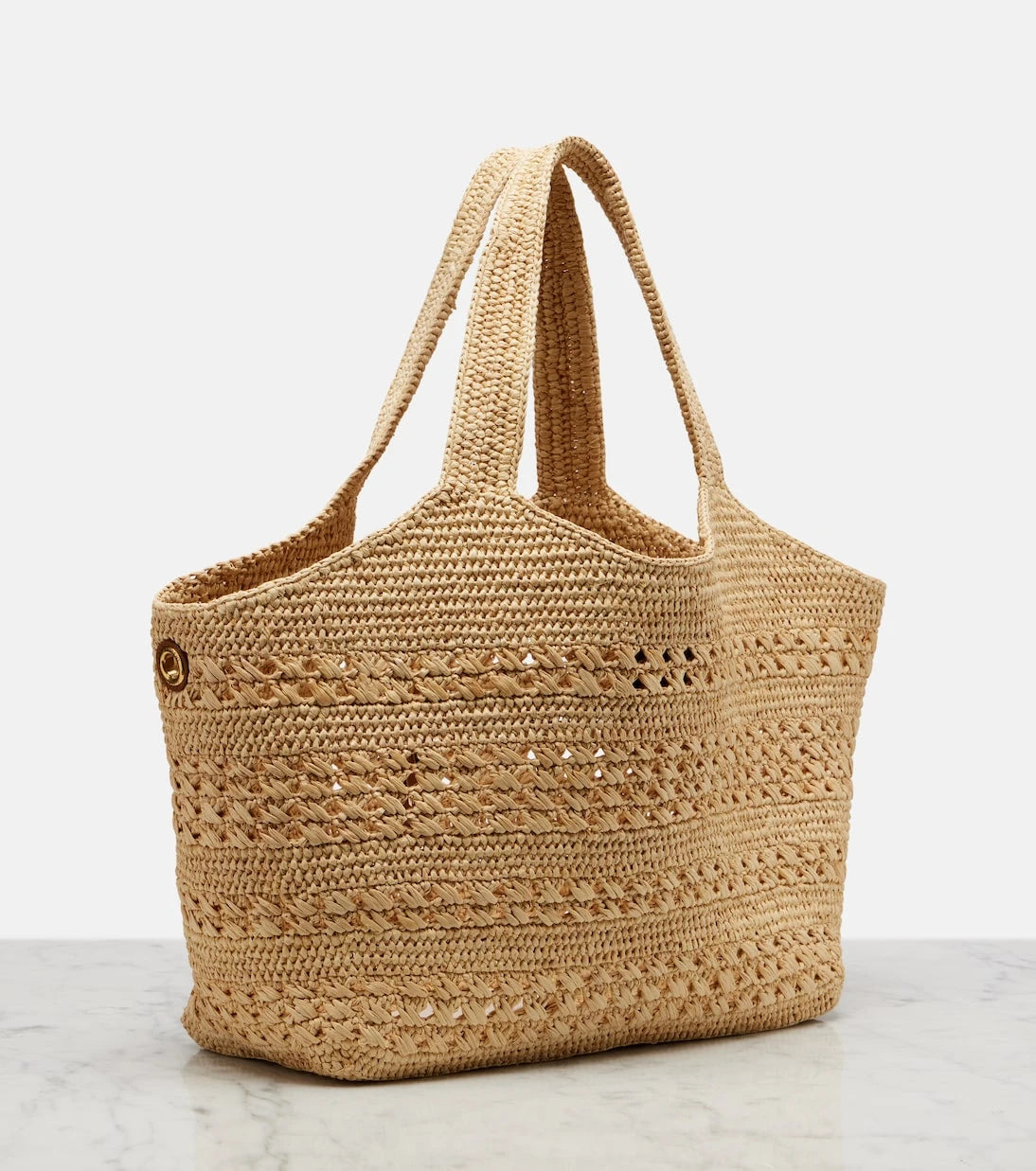 Saint Laurent - Icare Medium raffia tote bag
