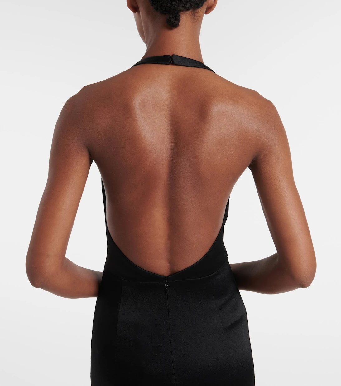 Givenchy - Open-back crêpe and satin gown