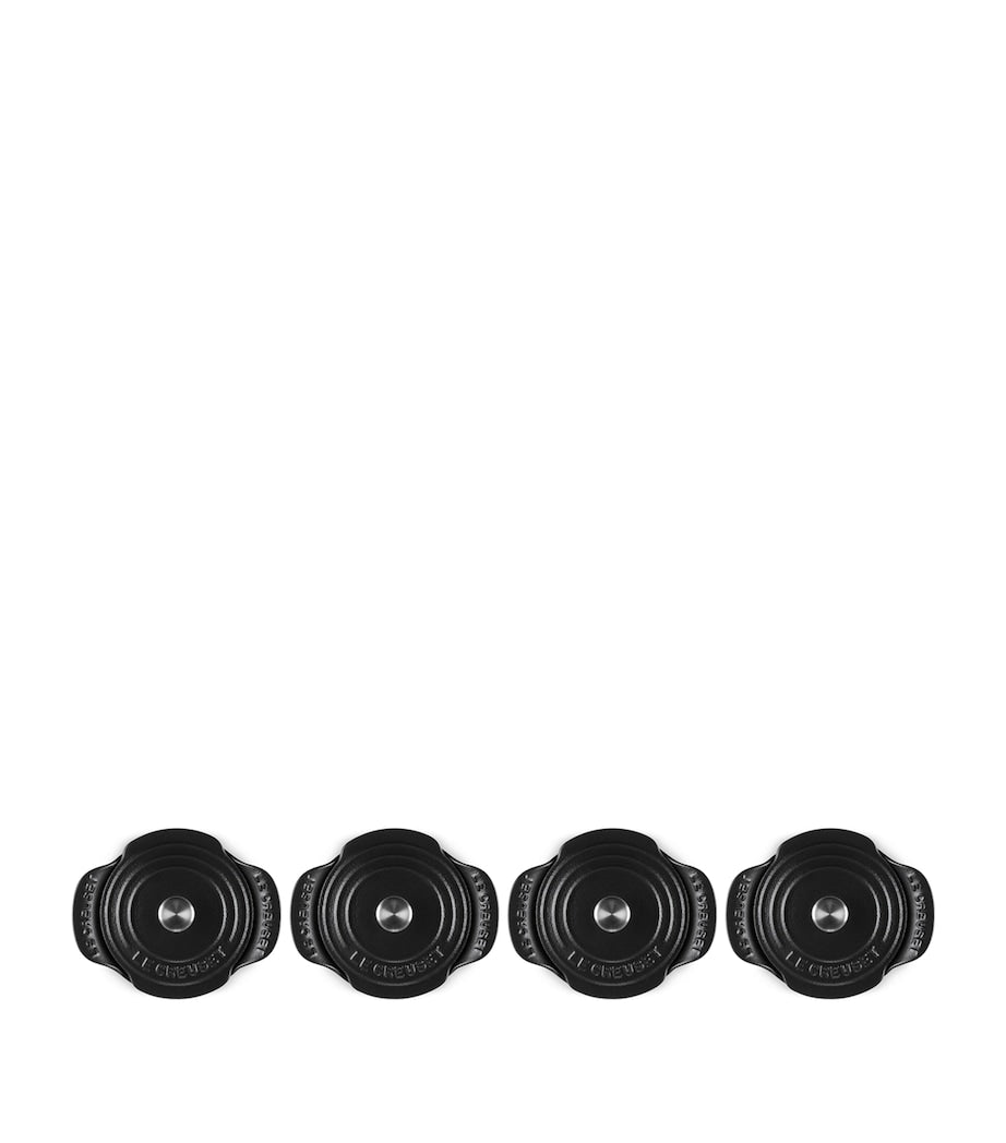 Set of 4 Cast Iron Gourmand Mini Cocottes (11cm)