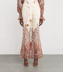 Zimmermann Brown Ramie Paisley Rhiannon Trousers
