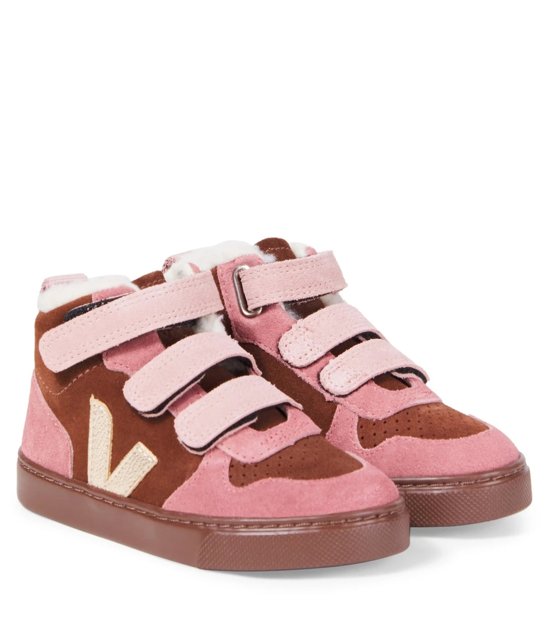 Veja Kids - V-10 suede high-top sneakers