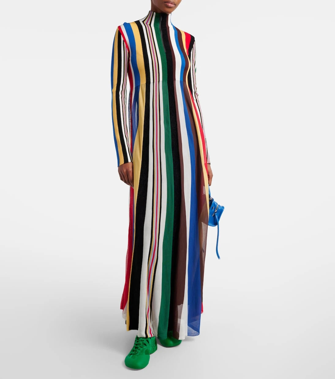 Loewe - Ribbed-knit striped maxi dress