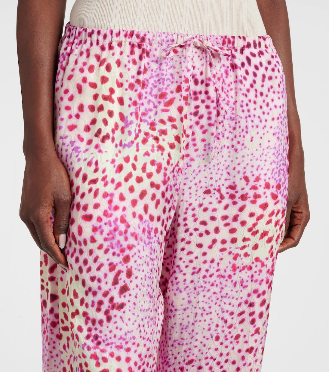Dries Van Noten - Jacquard wide-leg pants