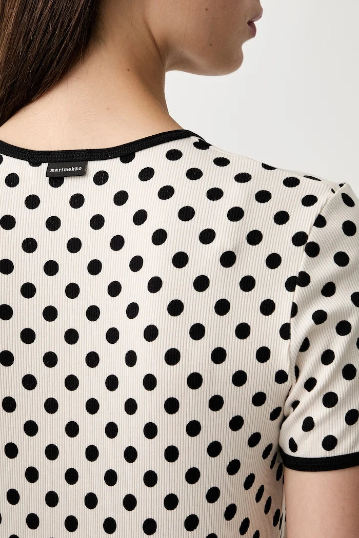 Marimekko pamuk ve elastanlı kadın tişörtü
