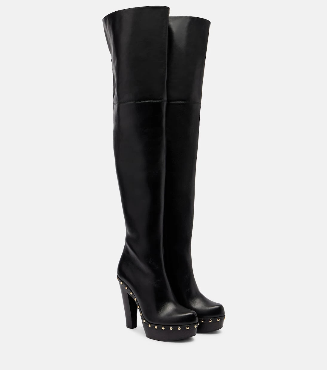 Chloé - Lola studded leather over-the-knee boots