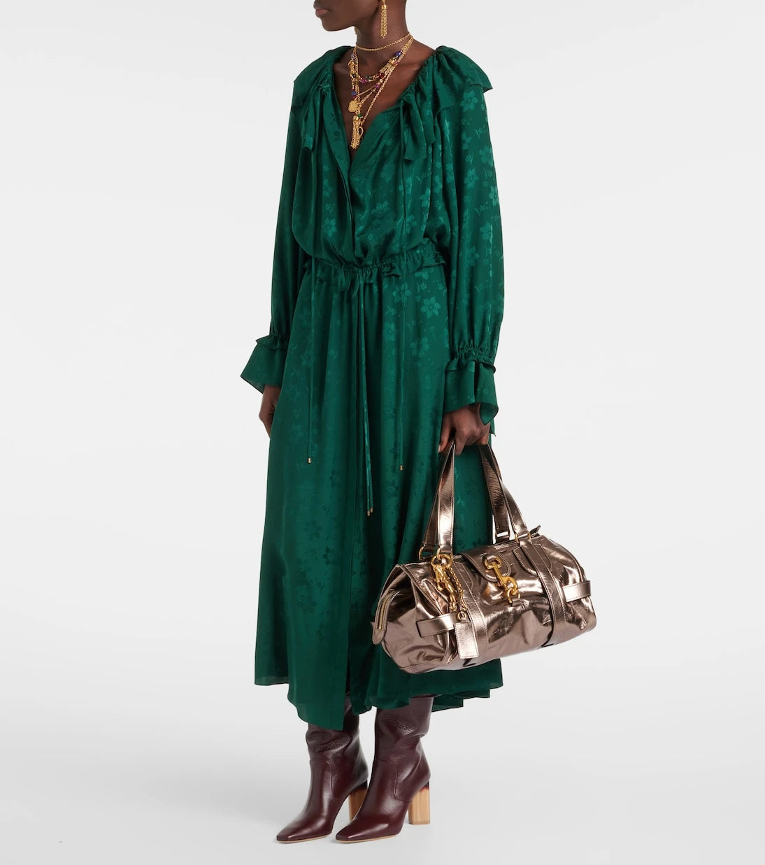 Chloé - Kerala 25 Large metallic leather tote bag