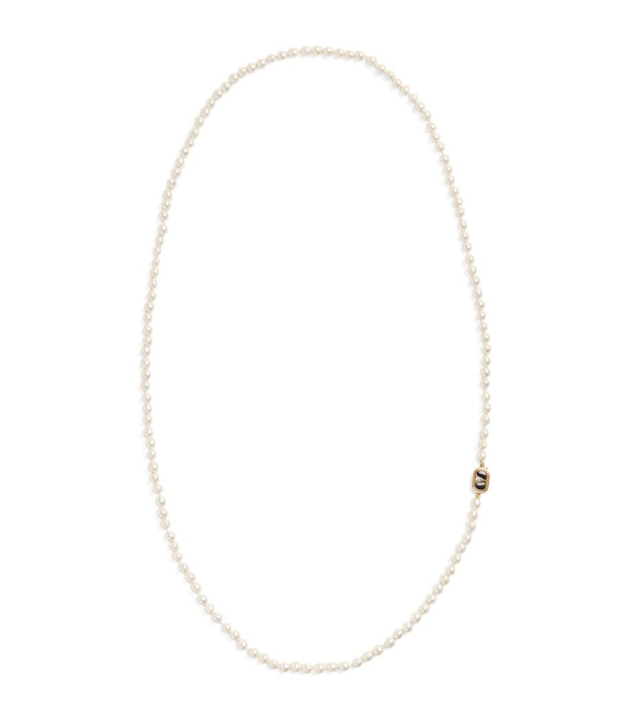 Valentino Garavani Ovalette VLogo Pearl Necklace
