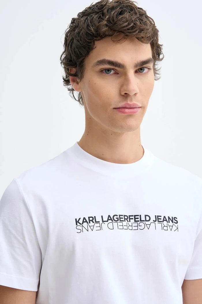 Pamuklu Tişört Karl Lagerfeld Jeans