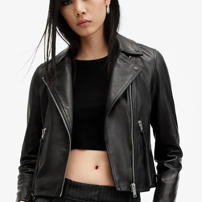Кожено яке AllSaints DALBY