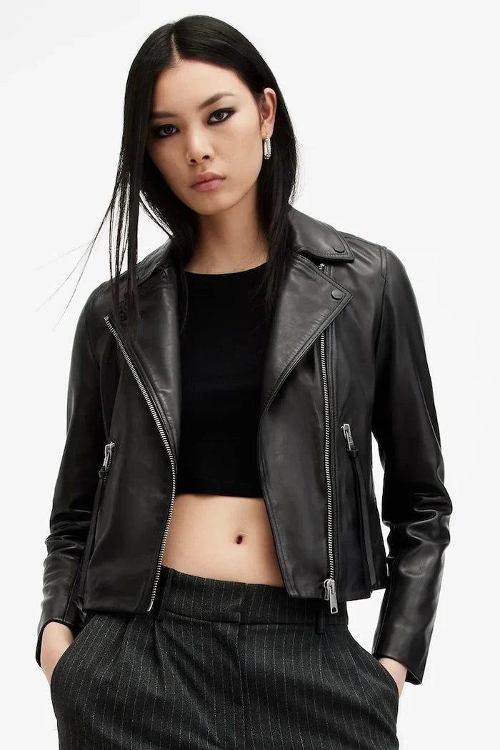 Кожено яке AllSaints DALBY