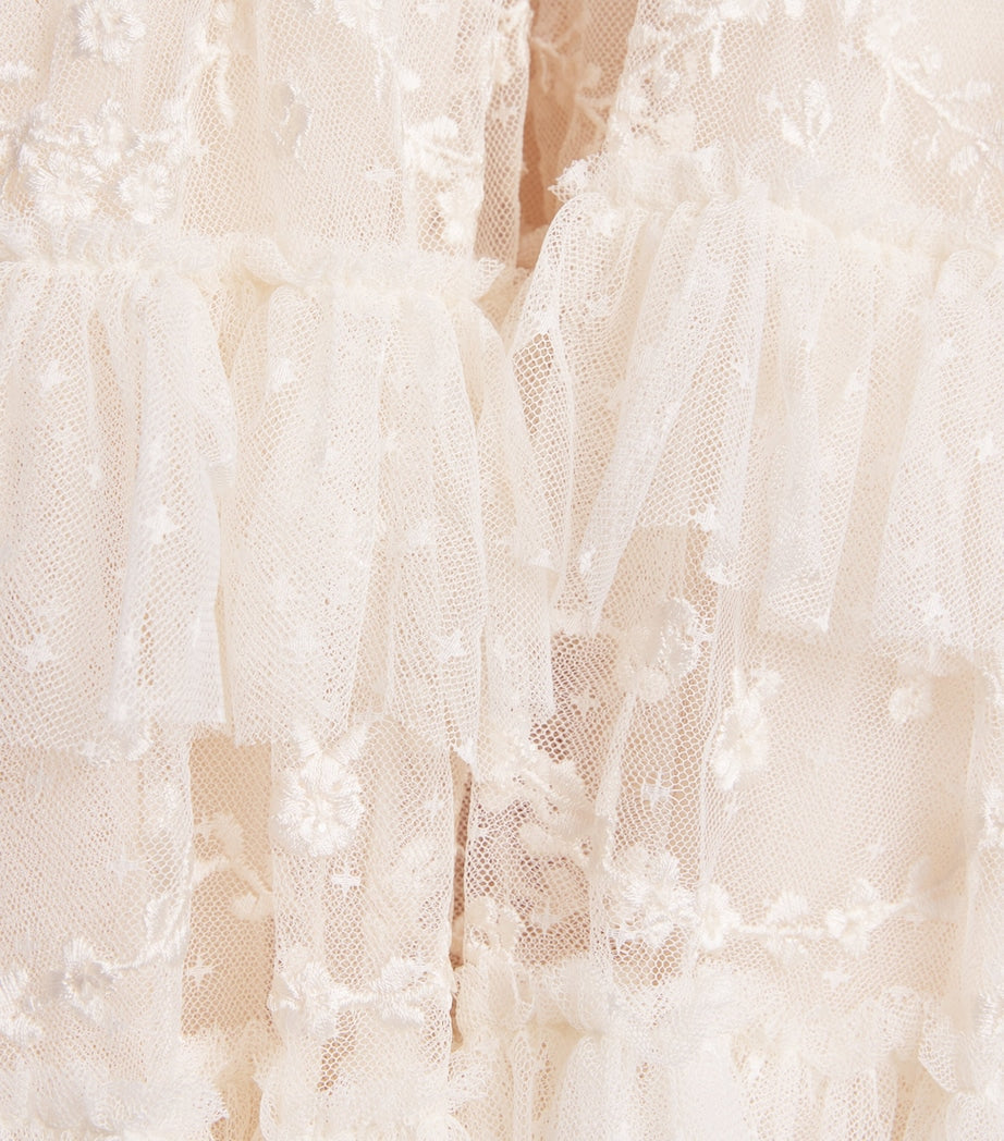 Ivory Embroidered Blossom Lace Dress (3-12 Years)