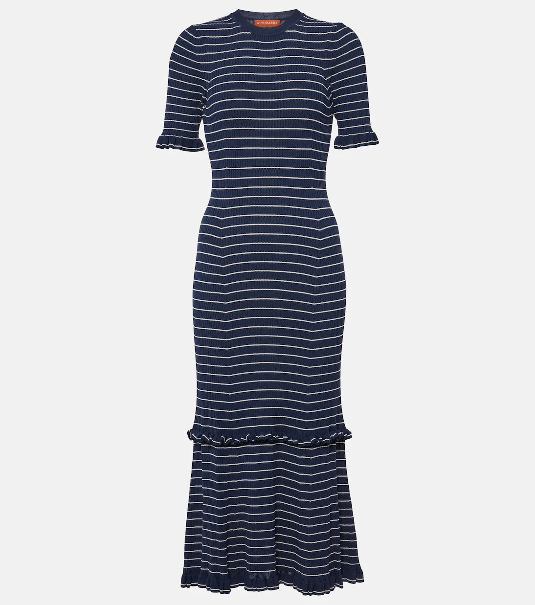Altuzarra - Delpini striped ruffled maxi dress