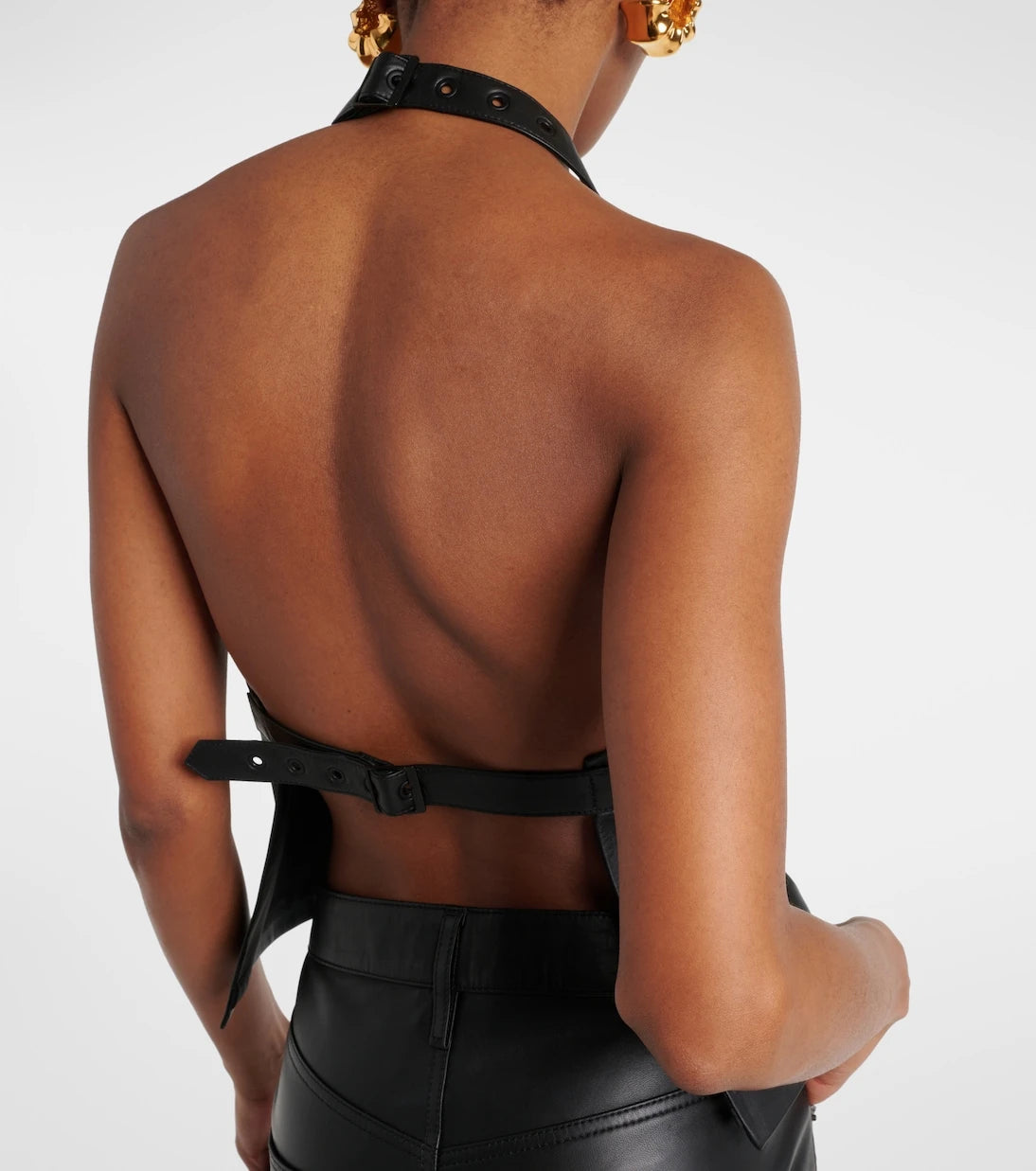 Wardrobe.NYC - Halterneck leather top